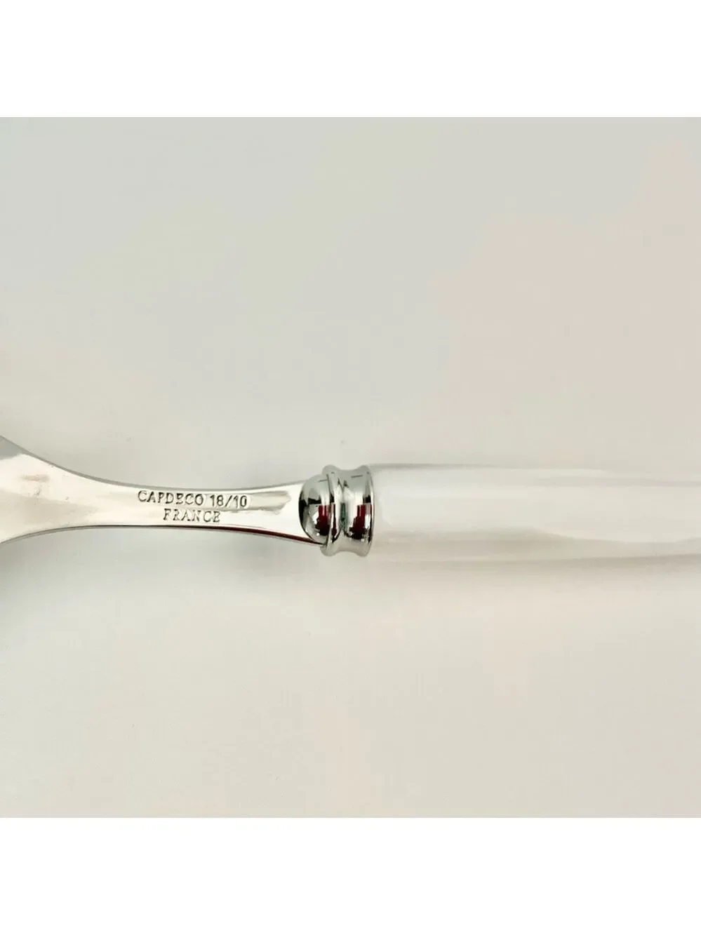 NWOT CAPDECO Elegant Tang White Dining Spoon Set of 6 - Picture 3 of 4